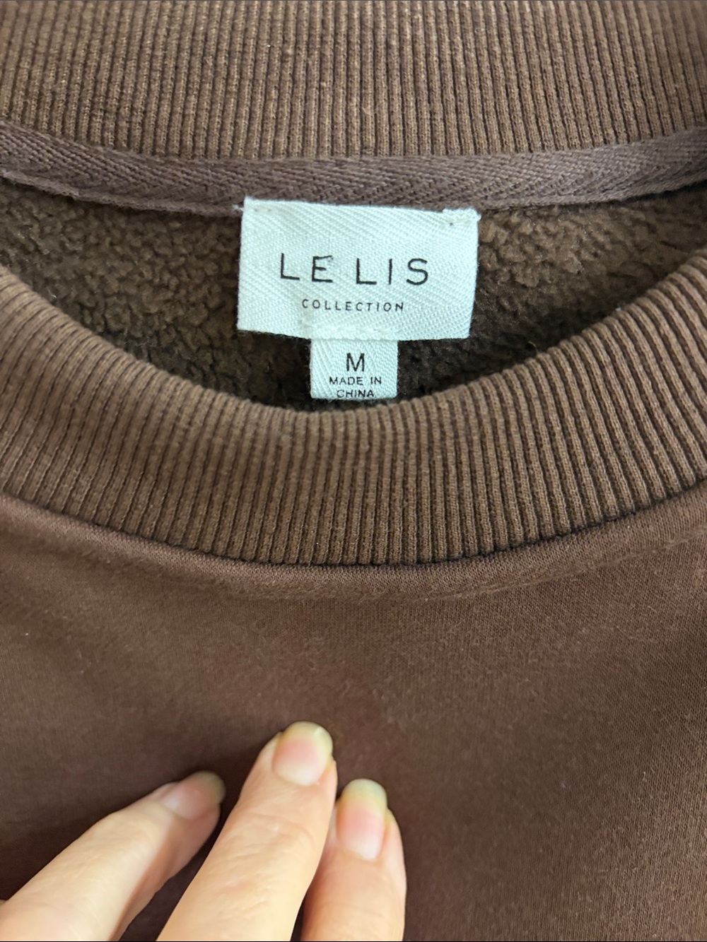 Le Lis Brown Crewneck Sweatshirt with 'Long Live Cowgirls' Patch - Picture 3 of 10